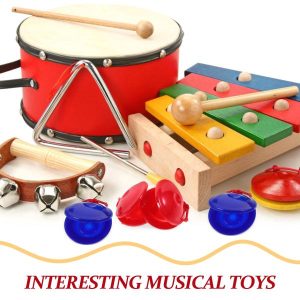 Toy Musical Instrument | Plastic Toy Drum Ss Hand- Held Percussion Musical Instrument Ringboards Learning & Education Toy Musical Instrument