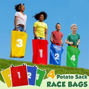 Toy Sports | 4Pcs Fun Outdoor Sports Props Kangaroo Jumping Bag Sack Race Games Parent-Child Interactive Sense Training Preschool Toys Sports & Outdoor Activities Toy Sports