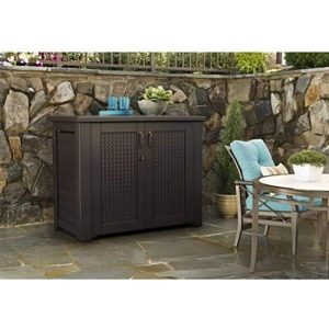 Toy Sports | Decorative Outdoor Storage Cabinet (123 Gal), Weather Resistant, Brown, Organization For Home/Backyard/Pool Chemicals/Toys/Garde Sports & Outdoor Activities Toy Sports