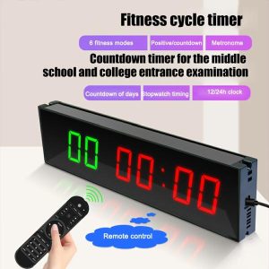 Toy Sports | Metal Gym Timer Digital Countdown Clock Stopwatch With Remote Led Interval Timer Clock For Home Gym Crossfit Stopwatch Fitness Sports & Outdoor Activities Toy Sports