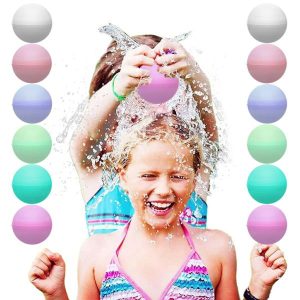 Water Balloons | 12Pcs Silicone Reusable Water Balls Quick Fill Water Balls Toys Water Bomb Balloons For Adults Summer Outdoor Activities Pools & Water Activities Water Balloons