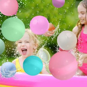 Water Balloons | 12Pcs Silicone Reusable Water Balls Quick Fill Water Bomb Balloons Water Toys For Adults Summer Outdoor Activities Pools & Water Activities Water Balloons