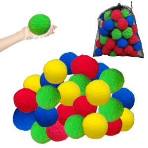 Water Balloons | 50Pcs Reusable Water Balls Absorbent Cotton Splash Soaker Balls Instant Water Fight Water Balloon Cotton Splash Soaker Pools & Water Activities Water Balloons