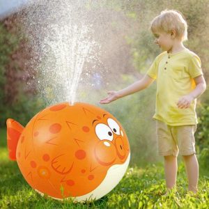 Water Balloons | Sprinkler Fun Summer Sprinkler Puffer Fish Sprayer Water Spray Ball Water Balloons Toys Iatable Outdoor Splash Games Pools & Water Activities Water Balloons