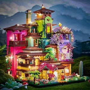 Wooden Blocks | 7080Pcs Magic Castle Sakura House Building Blocks City Street Model With Led Lights Mini Bricks Toys Christmas Gifts Building & Construction Toys Wooden Blocks