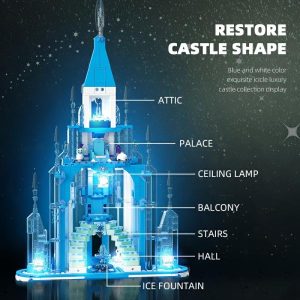 Wooden Blocks | 786Pcs Creative Frozen Prince Magic Ice Castle Building Blocks Moc Construction Bricks Set Education Toys Gift Building & Construction Toys Wooden Blocks