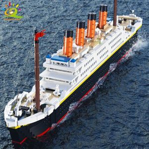 Wooden Blocks | Huiqibao 1288Pcs Titanic Model Cruise Ship 3D Mini Building Blocks Boat Bricks Collection Diy Toys For Gift Building & Construction Toys Wooden Blocks