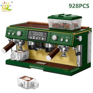 Wooden Blocks | Huiqibao 928Pcs Moc Coffee Machine Model Micro Building Blocks Mini Diamond City Friend Bricks Set Toys Game Building & Construction Toys Wooden Blocks