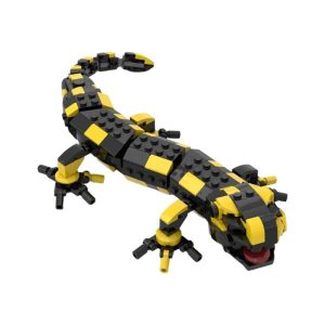 Wooden Blocks | Moc Forest Animal Fire Salamander Lizard Building Blocks Assembled Model Creative Reptile Snake Bricks Toys Gifts Building & Construction Toys Wooden Blocks