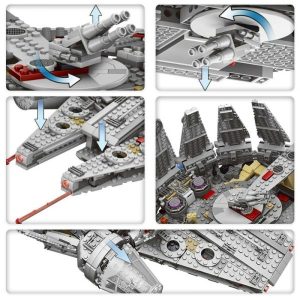 Wooden Blocks | New 1381 Pcs Space Millenniumed War Ship Spacecraft Set Falcon Alien Mini Figure Model Building Blocks Bricks Toy Gift Building & Construction Toys Wooden Blocks