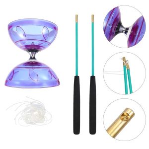 Yoyo | Diabolo Yoyo Chinese Toy Bearing Set Plastic Toys Sticks Triple Juggling Professional Fitness Ball Yo Spinning Hobby Yoyo