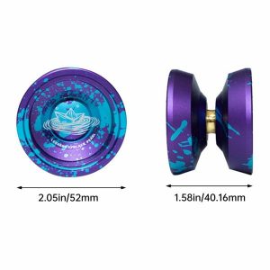 Yoyo | Leshare Yoyo Magic Yoyo Professional Alloy Competition Newbie Entry Dead Sleep Turn Alive Sleep Yo-Yo Black Pearl Hobby Yoyo