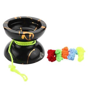 Yoyo | Magicyoyo N11 Alloy Aluminum Professional Yoyo Unresponsive Yoyo Ball (Black Golden) Bag, Glove 5 Strings Hobby Yoyo