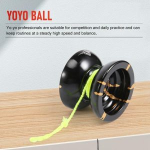 Yoyo | Magicyoyo N11 Alloy Aluminum Professional Yoyo Unresponsive Yoyo Ball (Black Golden) Bag, Glove 5 Strings Hobby Yoyo