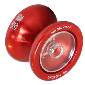 Yoyo | Magicyoyo N9 Metal Yoyo Side Shaft Top Fingerplay Aluminum Alloy Professional Yoyo With 5 Strings,Gloves(Red) Hobby Yoyo