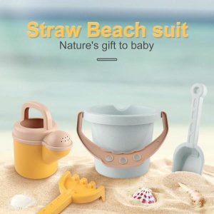 Beach Sand Toys | 4Pcs Summer Beach Toys For Beach Game Toy Set With Bucket Spade Shovel Rake For Beach Play Sand Water Play Tools Beach Sand Toys Beach Sand Toys