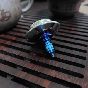 Spinning Top | Titanium+Stainless Steel Spinning Top Finger Spinner Ceramic Bead Fidget Edc Toy Desktop Decoration Hobby Spinning Top