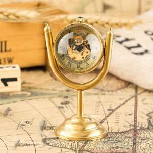 Spinning Top | Top Transparent Smooth Globe Luxury Spinning Gold Prize Cup Mechanical Pocket Watch Art Collectible House Office Desk Decoration Hobby Spinning Top