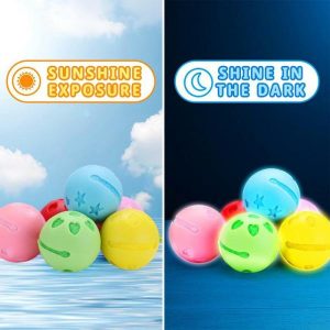 Water Balloons | Reusable Water Balloons For 6Pcs Colorful Water Balloon Balls Set Glowing In The Dark Water Play For Hot Summer Toy Pools & Water Activities Water Balloons