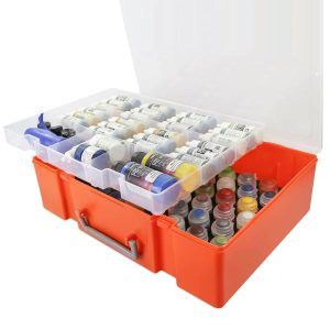 Modeling Clay | Evemodel Dual-Layer Model Paint Bottle Suitcase Storage Organizer Carrying Sn03S Learning & Education Modeling Clay