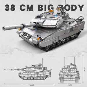 Soft Plastic Blocks | 61036 Leopard Tank Building Blocks Model Diy Desktop Ornaments Small Particle Assembly Military Toy Birthday Gifts Building & Construction Toys Soft Plastic Blocks