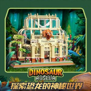 Soft Plastic Blocks | Zhegao Mini 613000 Dinosaur Museum Model Modular Street View Series Diy Toys Building Blocks Gift For 2788Pcs Building & Construction Toys Soft Plastic Blocks