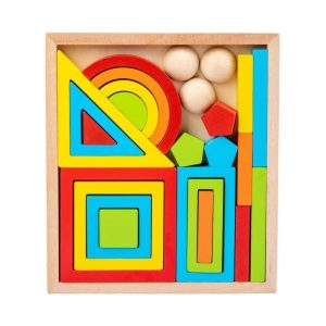 Wooden Blocks | Montessori Rainbow Nesting Stacking Toys Wooden Building Blocks Balance Game Art Geometric Creative Educational Toys Gifts Building & Construction Toys Wooden Blocks