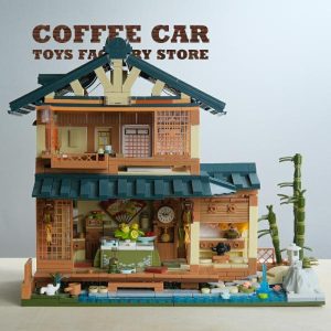 Soft Plastic Blocks | Japanese View Wooden House Moc Bricks City Led Log Cabin Building Blocks Toys Tatami Room Plastic Model Adult Birthday Gift Building & Construction Toys Soft Plastic Blocks