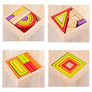 Stacking Blocks | Wooden Rainbow Stacking Game Building Blocks Building Blocks Toy Educational Building & Construction Toys Stacking Blocks